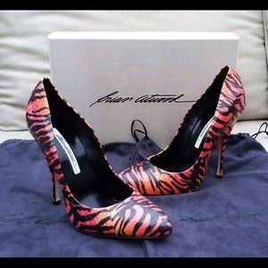 Brian Atwood snakeskin pumps